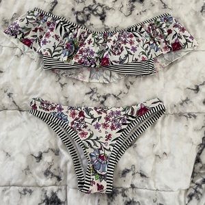 Golden Point Floral Two-Piece Swimsuit Bikini